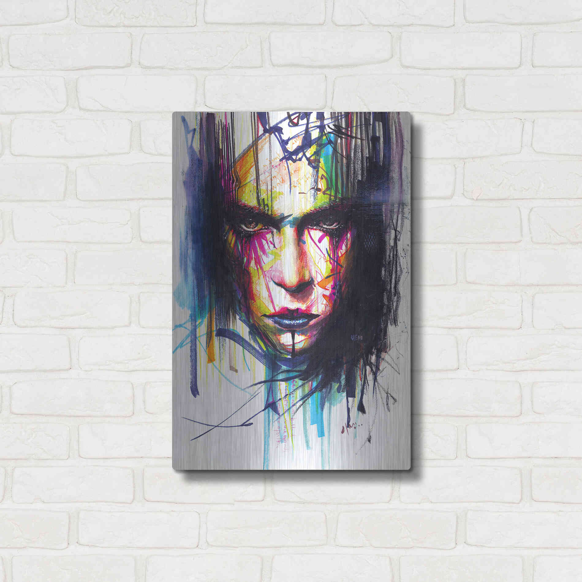 Luxe Metal Art 'Gaze 2' by MinJae, Metal Wall Art,16x24