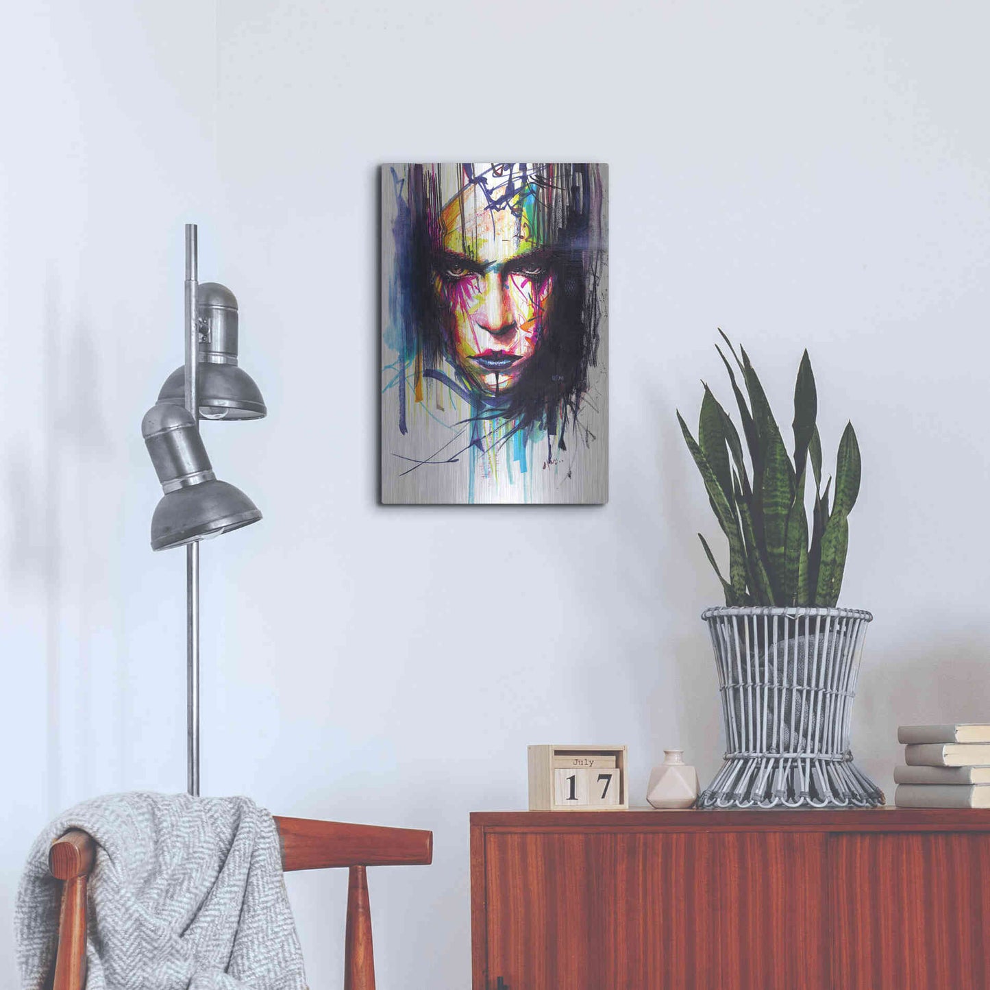 Luxe Metal Art 'Gaze 2' by MinJae, Metal Wall Art,16x24