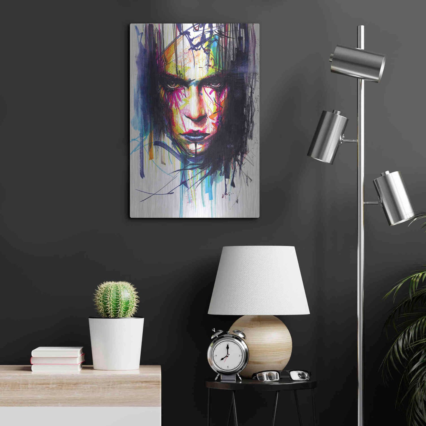 Luxe Metal Art 'Gaze 2' by MinJae, Metal Wall Art,16x24