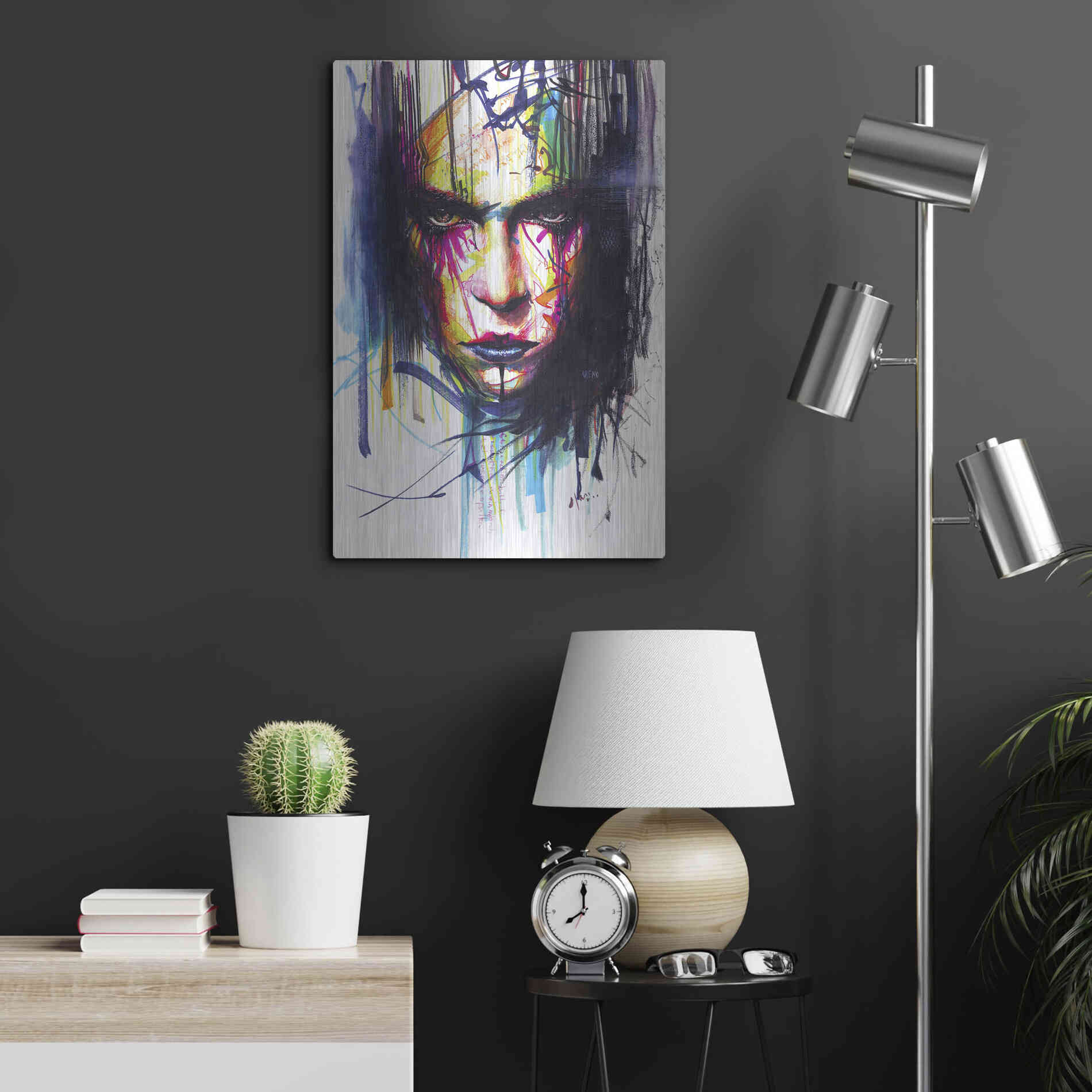 Luxe Metal Art 'Gaze 2' by MinJae, Metal Wall Art,16x24