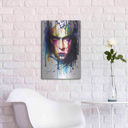 Luxe Metal Art 'Gaze 2' by MinJae, Metal Wall Art,16x24