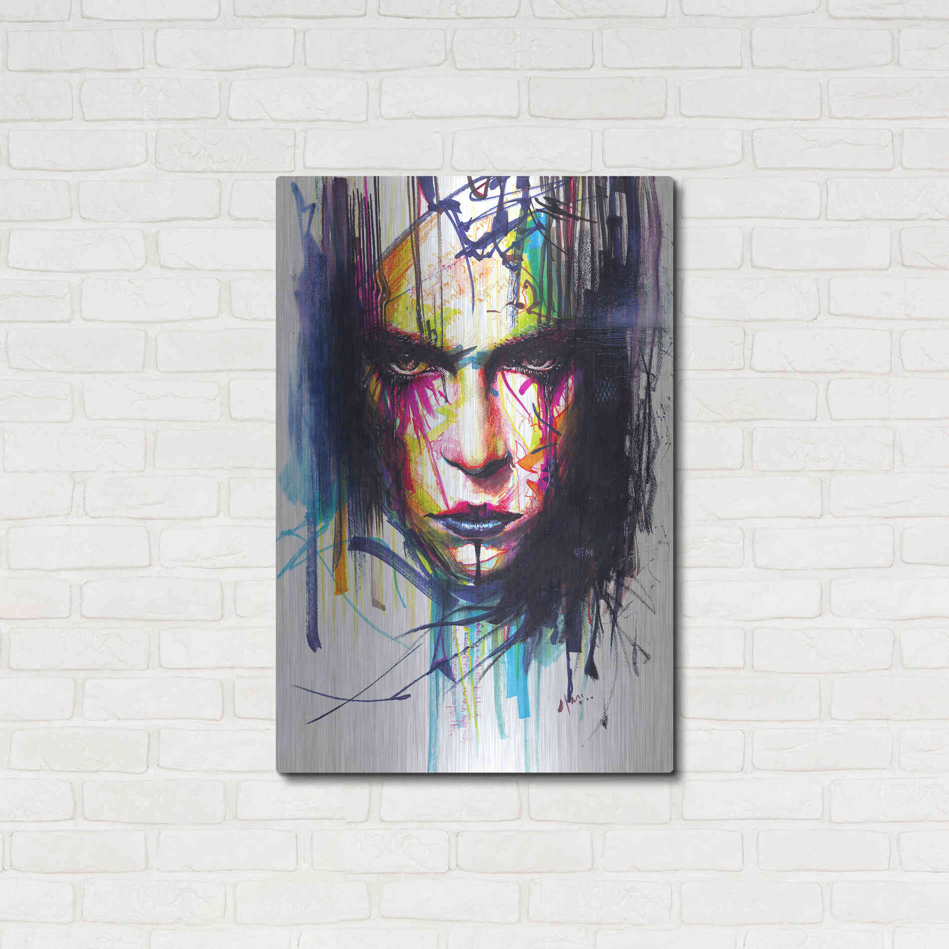 Luxe Metal Art 'Gaze 2' by MinJae, Metal Wall Art,24x36