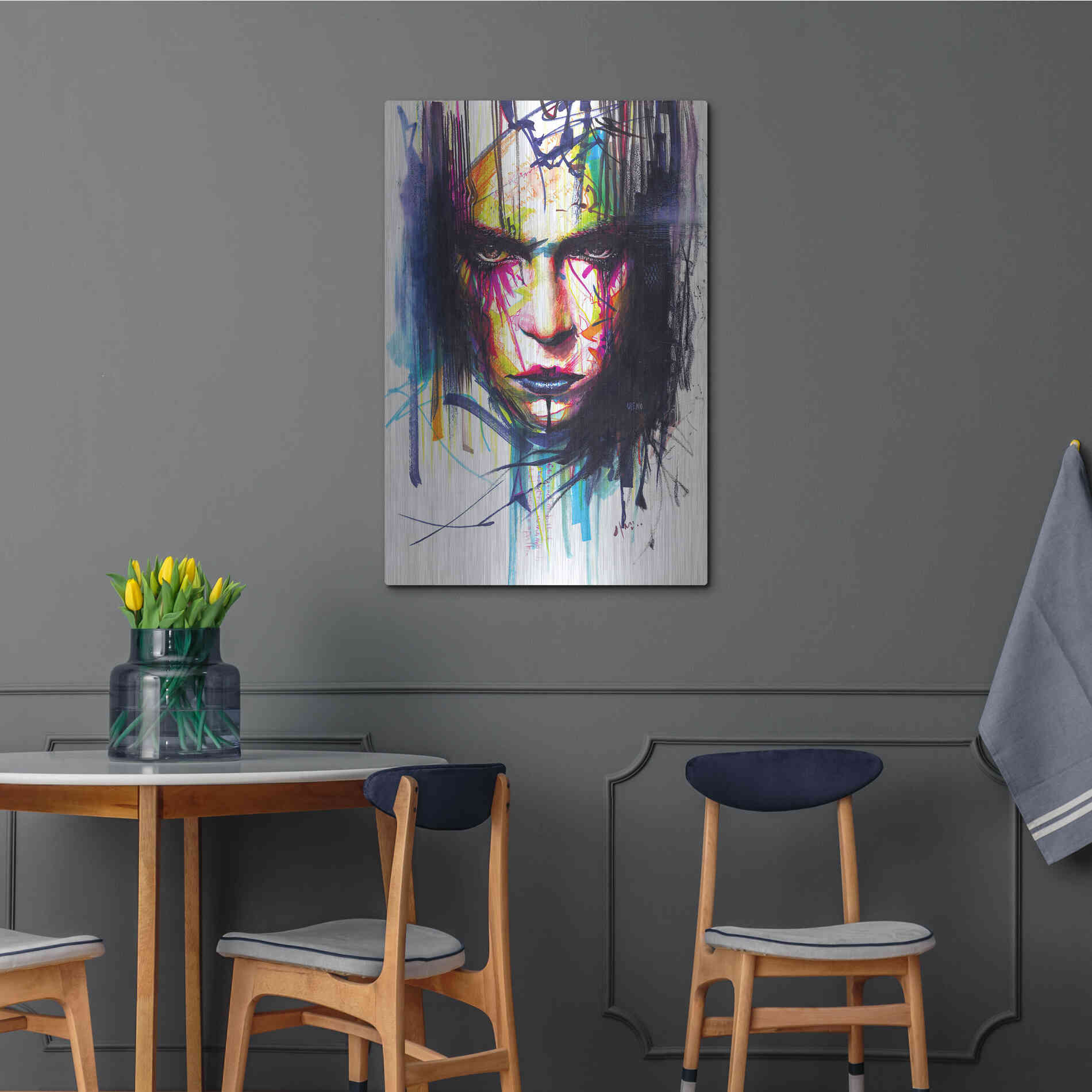 Luxe Metal Art 'Gaze 2' by MinJae, Metal Wall Art,24x36