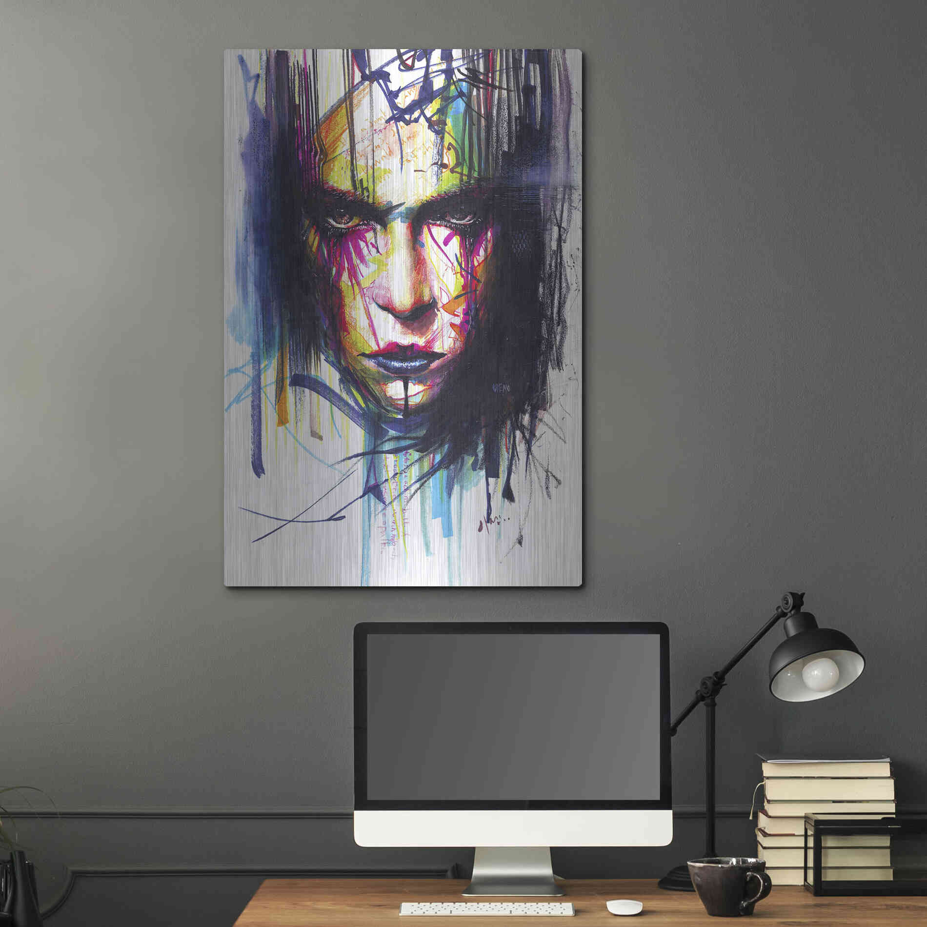 Luxe Metal Art 'Gaze 2' by MinJae, Metal Wall Art,24x36