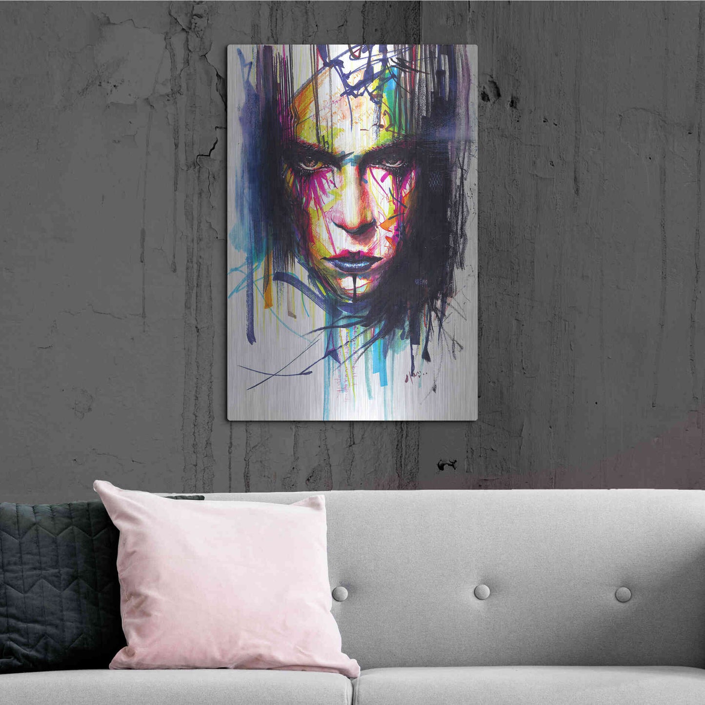 Luxe Metal Art 'Gaze 2' by MinJae, Metal Wall Art,24x36