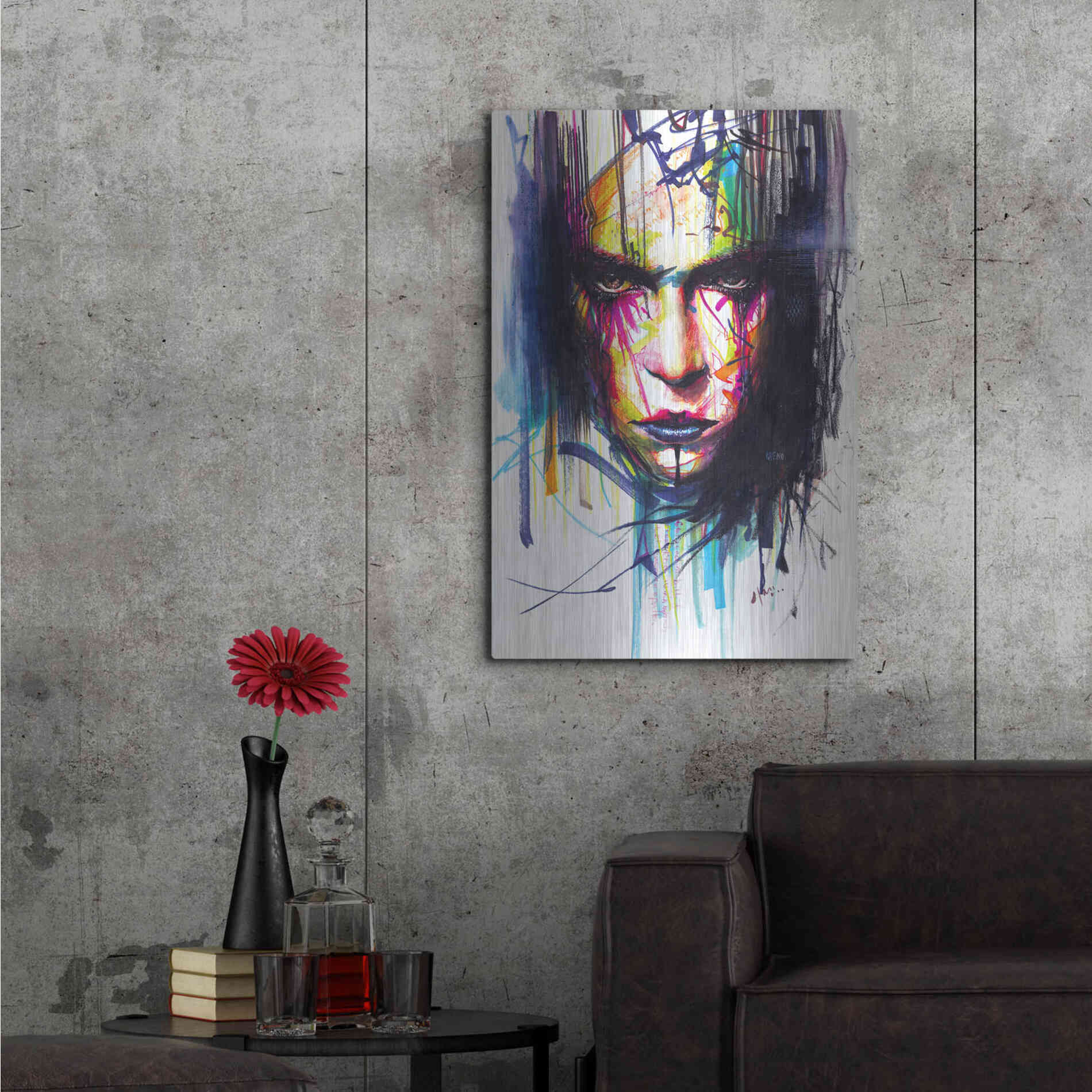 Luxe Metal Art 'Gaze 2' by MinJae, Metal Wall Art,24x36