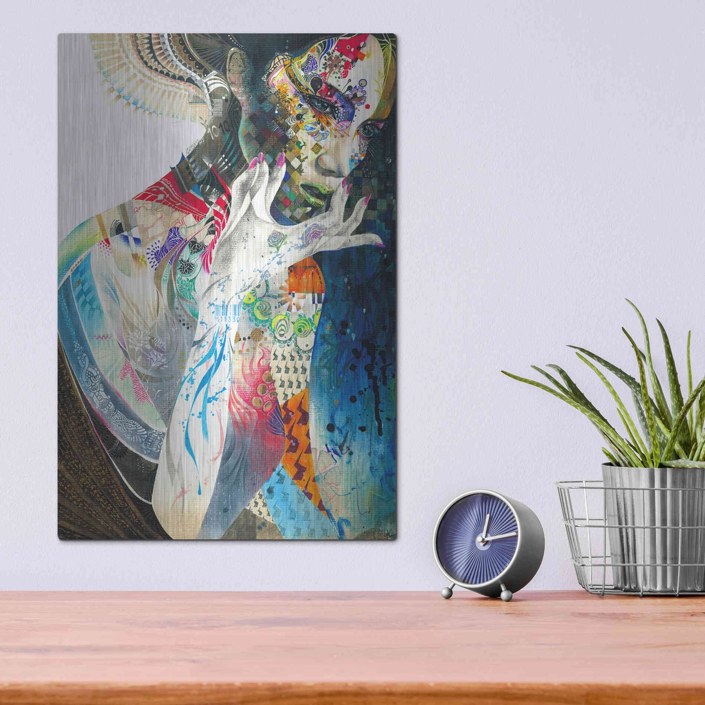 Luxe Metal Art 'Indian' by MinJae, Metal Wall Art,12x16