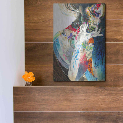 Luxe Metal Art 'Indian' by MinJae, Metal Wall Art,12x16
