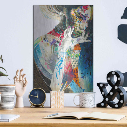 Luxe Metal Art 'Indian' by MinJae, Metal Wall Art,12x16