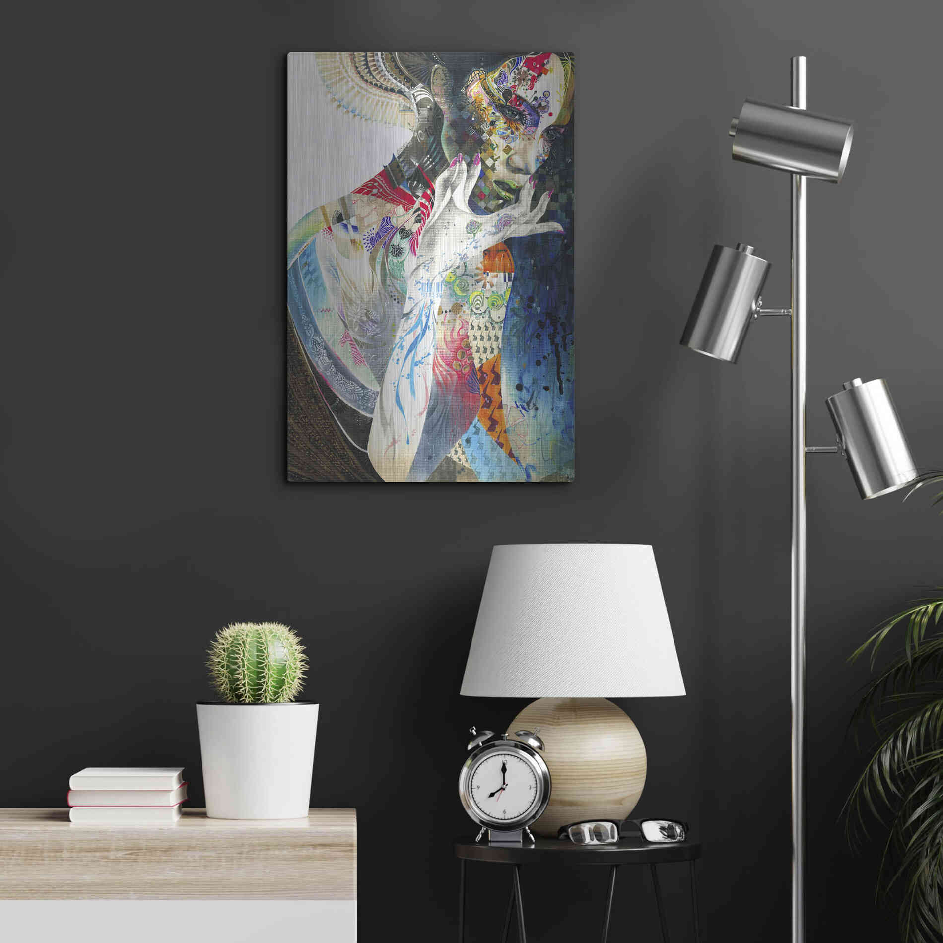 Luxe Metal Art 'Indian' by MinJae, Metal Wall Art,16x24