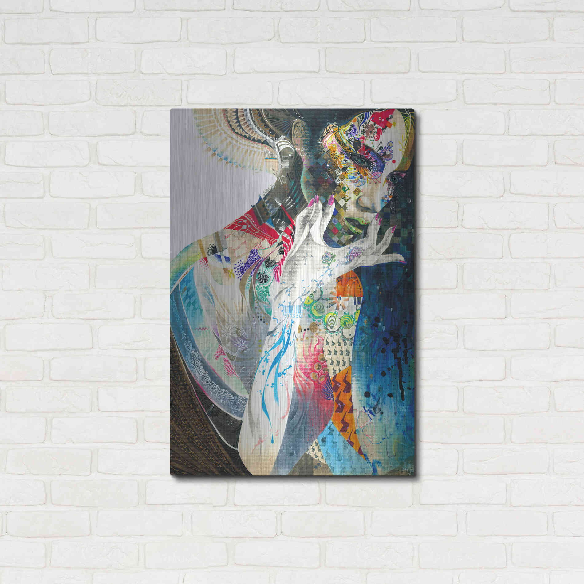 Luxe Metal Art 'Indian' by MinJae, Metal Wall Art,24x36