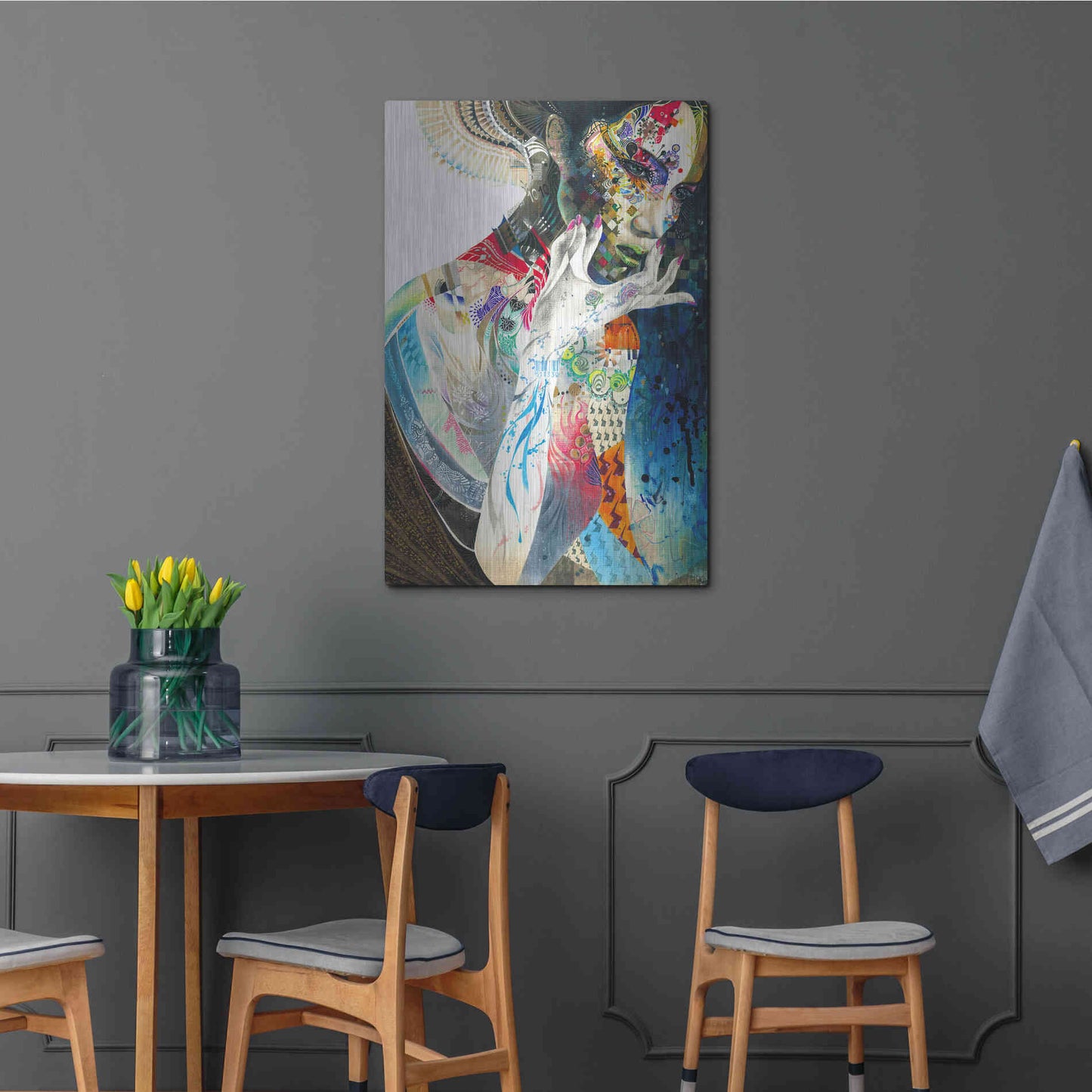 Luxe Metal Art 'Indian' by MinJae, Metal Wall Art,24x36