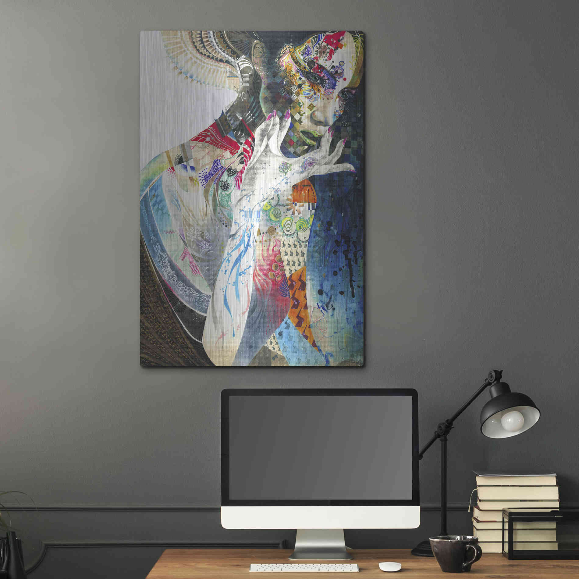 Luxe Metal Art 'Indian' by MinJae, Metal Wall Art,24x36