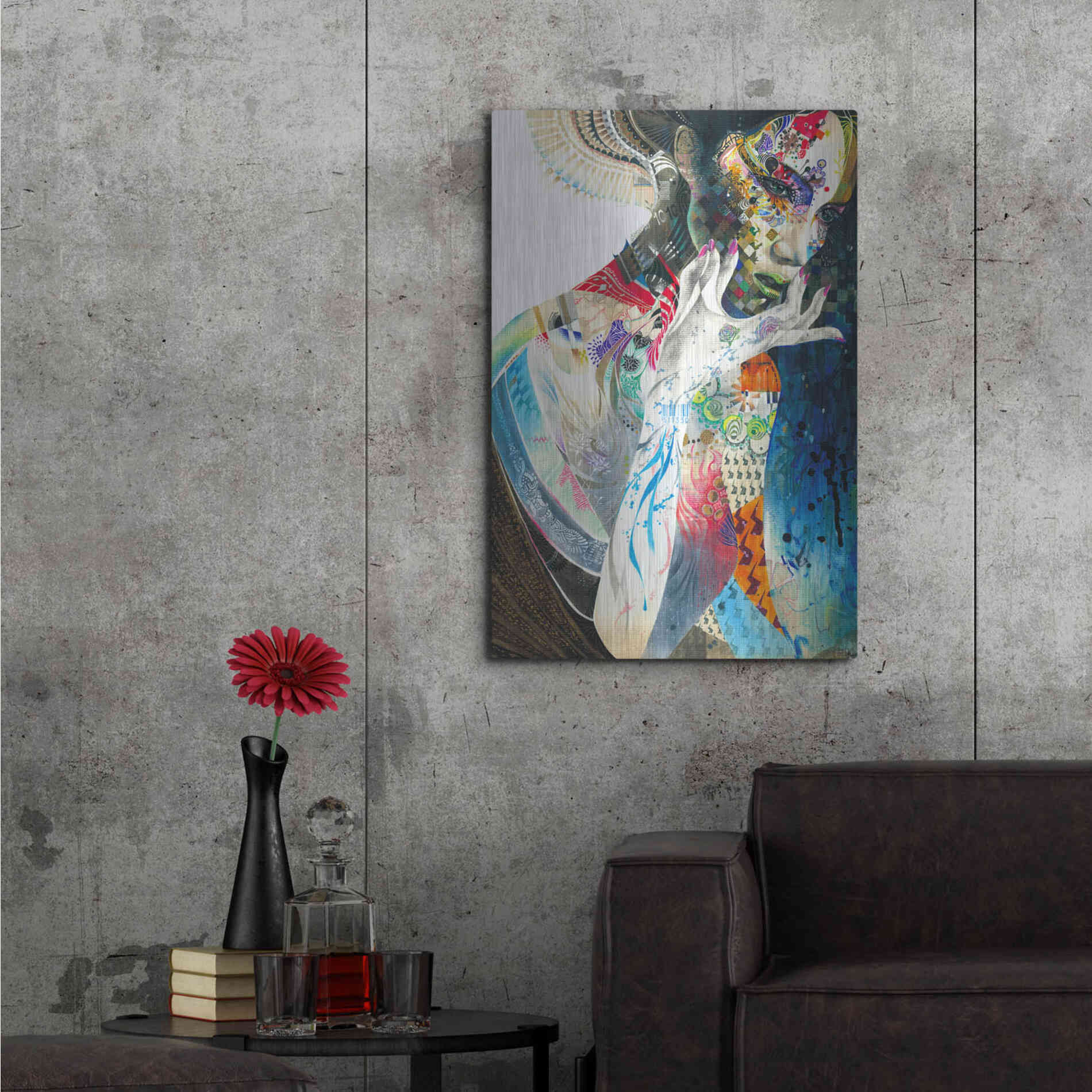 Luxe Metal Art 'Indian' by MinJae, Metal Wall Art,24x36