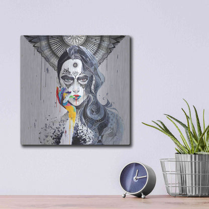 Luxe Metal Art 'Janus' by MinJae, Metal Wall Art,12x12