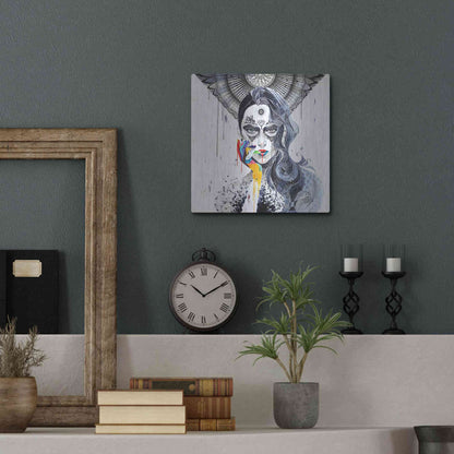 Luxe Metal Art 'Janus' by MinJae, Metal Wall Art,12x12