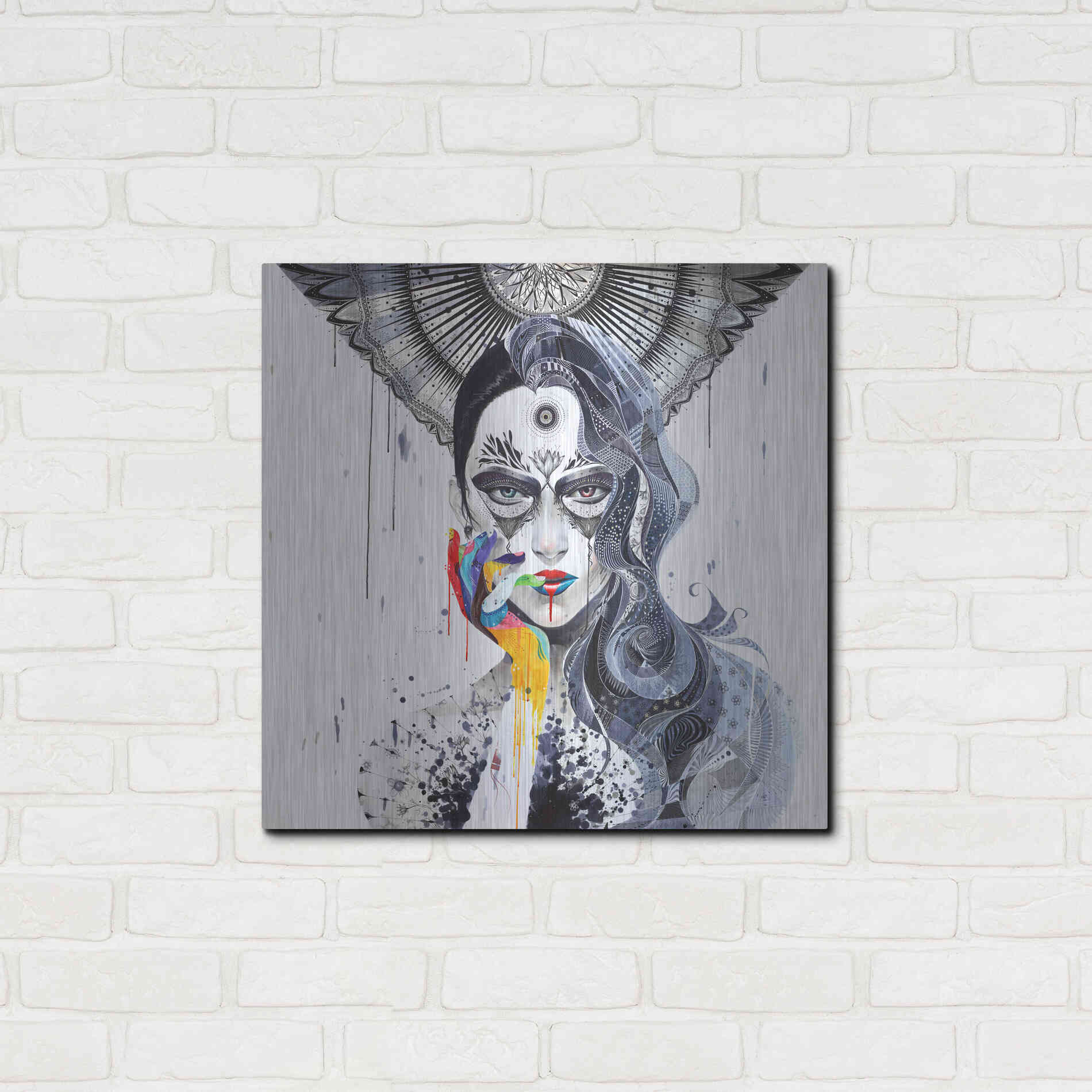 Luxe Metal Art 'Janus' by MinJae, Metal Wall Art,24x24