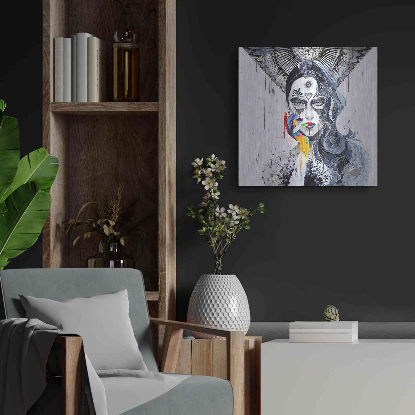 Luxe Metal Art 'Janus' by MinJae, Metal Wall Art,24x24