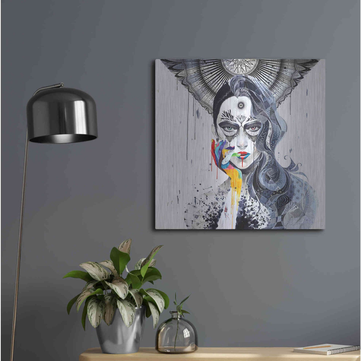 Luxe Metal Art 'Janus' by MinJae, Metal Wall Art,24x24