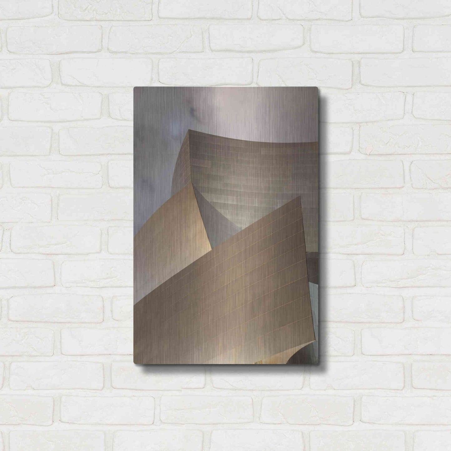 Luxe Metal Art 'Angles Disney Concert Hall' by Chris Moyer, Metal Wall Art,16x24