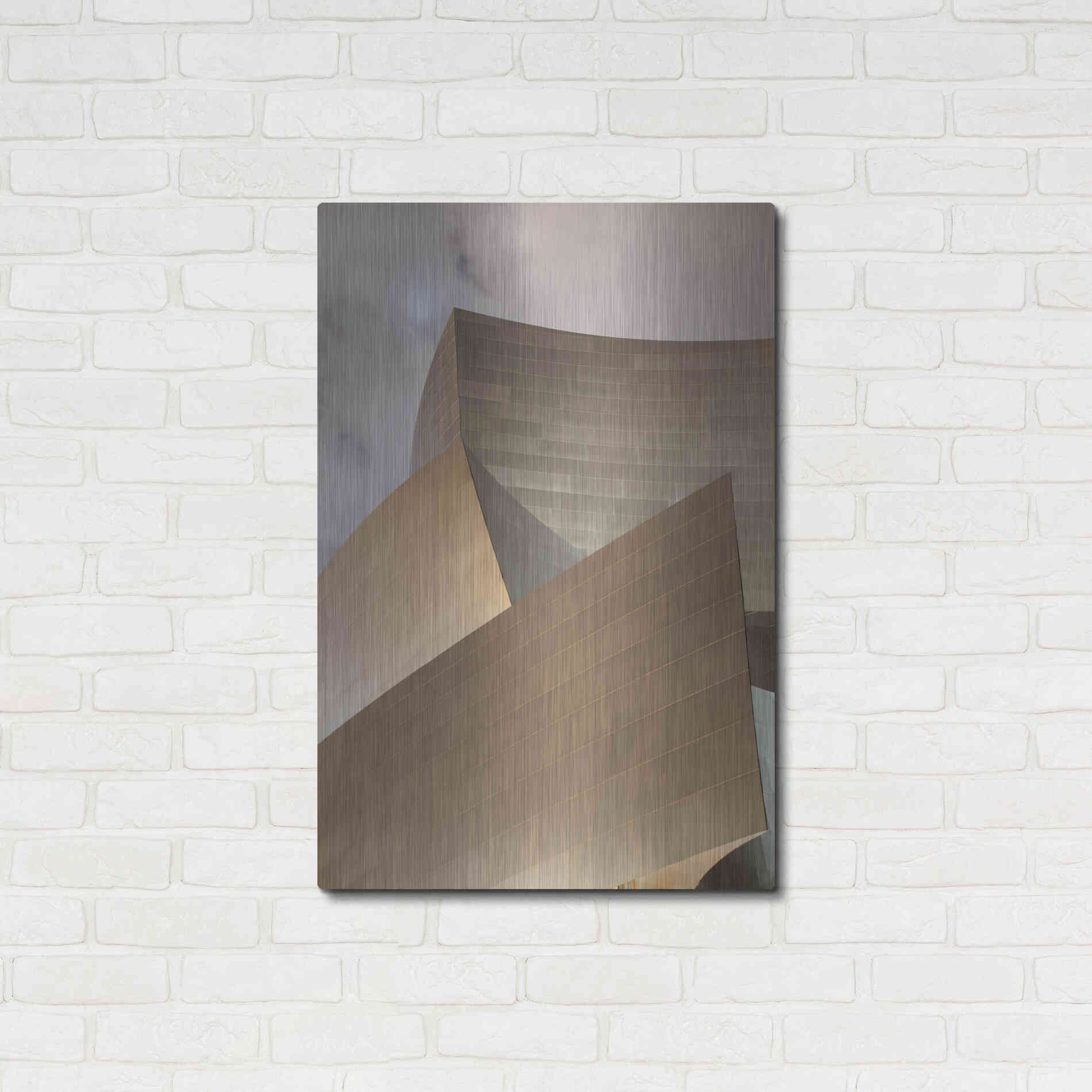 Luxe Metal Art 'Angles Disney Concert Hall' by Chris Moyer, Metal Wall Art,24x36