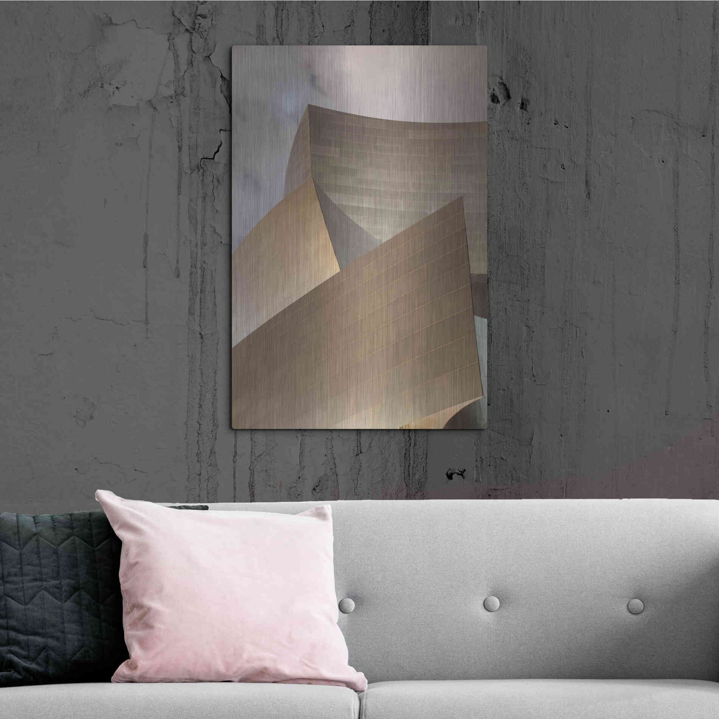 Luxe Metal Art 'Angles Disney Concert Hall' by Chris Moyer, Metal Wall Art,24x36