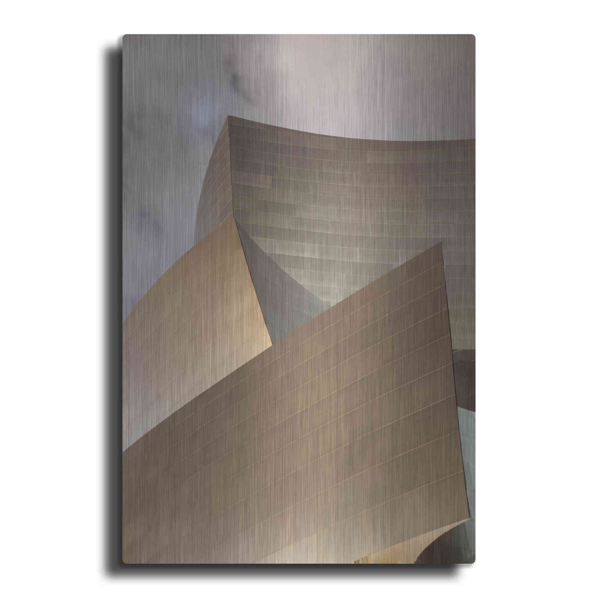 Luxe Metal Art 'Angles Disney Concert Hall' by Chris Moyer, Metal Wall Art