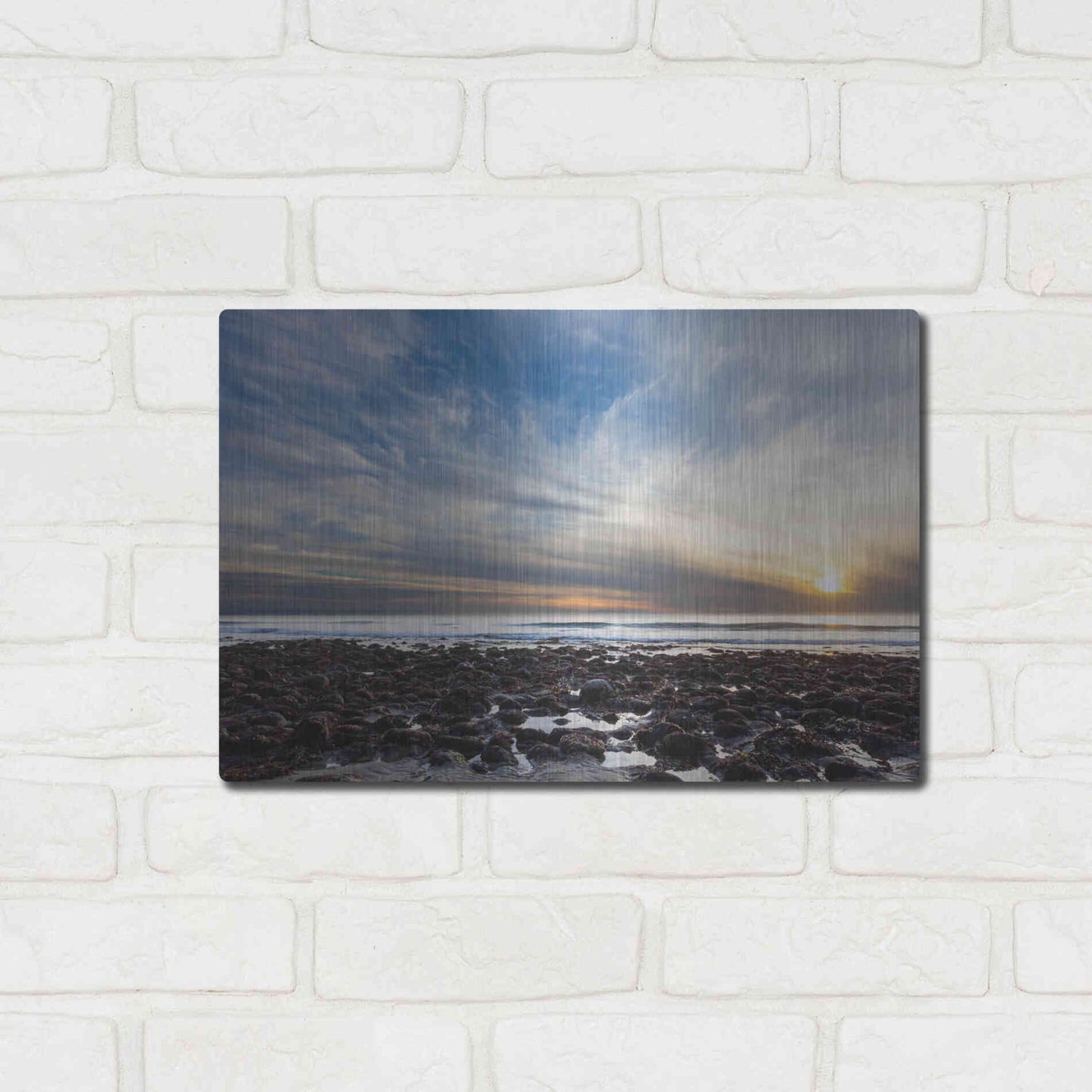 Luxe Metal Art 'Beholding' by Chris Moyer, Metal Wall Art,16x12