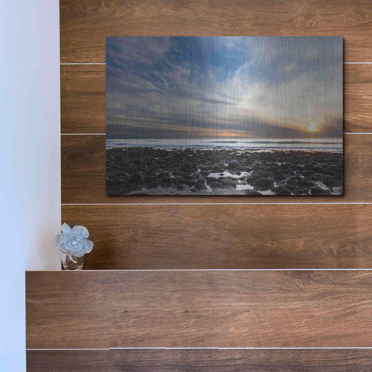 Luxe Metal Art 'Beholding' by Chris Moyer, Metal Wall Art,16x12