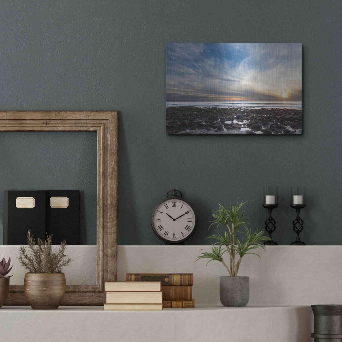 Luxe Metal Art 'Beholding' by Chris Moyer, Metal Wall Art,16x12