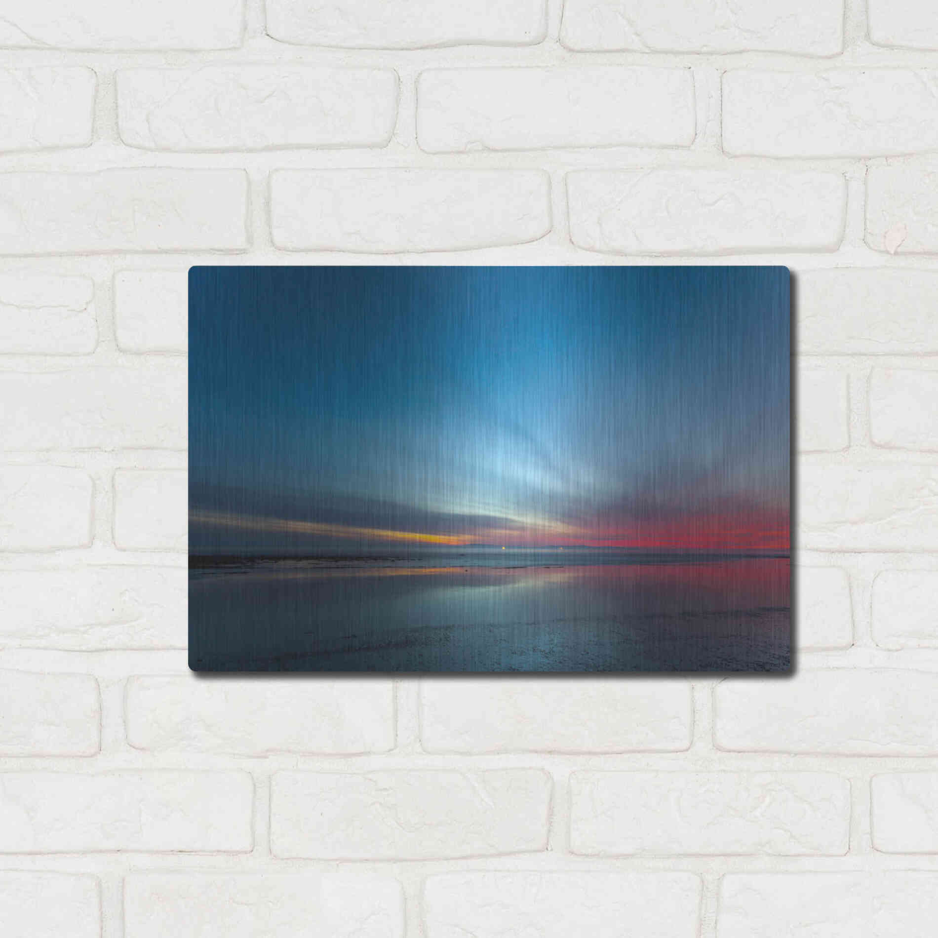 Luxe Metal Art 'Blue Hour' by Chris Moyer, Metal Wall Art,16x12