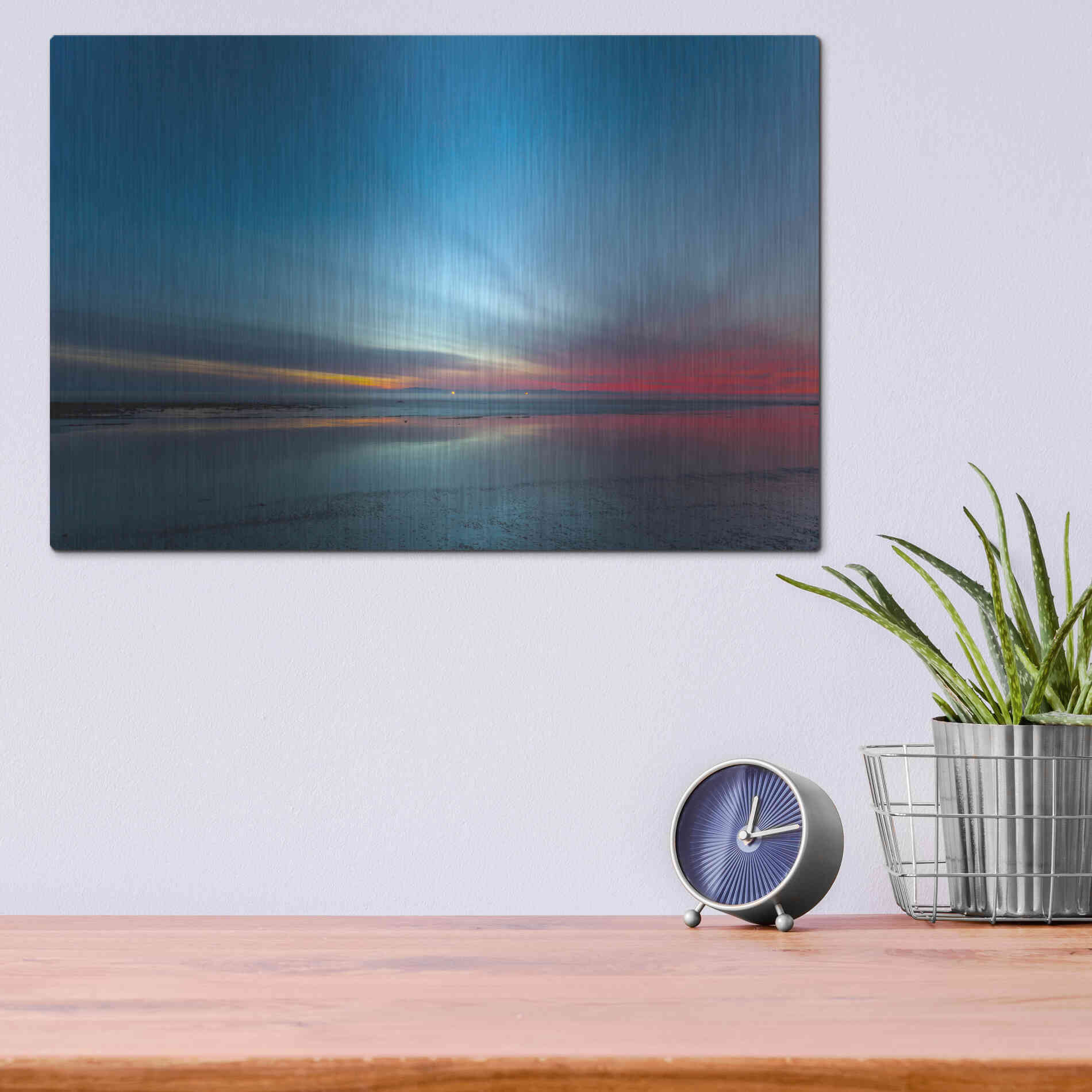 Luxe Metal Art 'Blue Hour' by Chris Moyer, Metal Wall Art,16x12