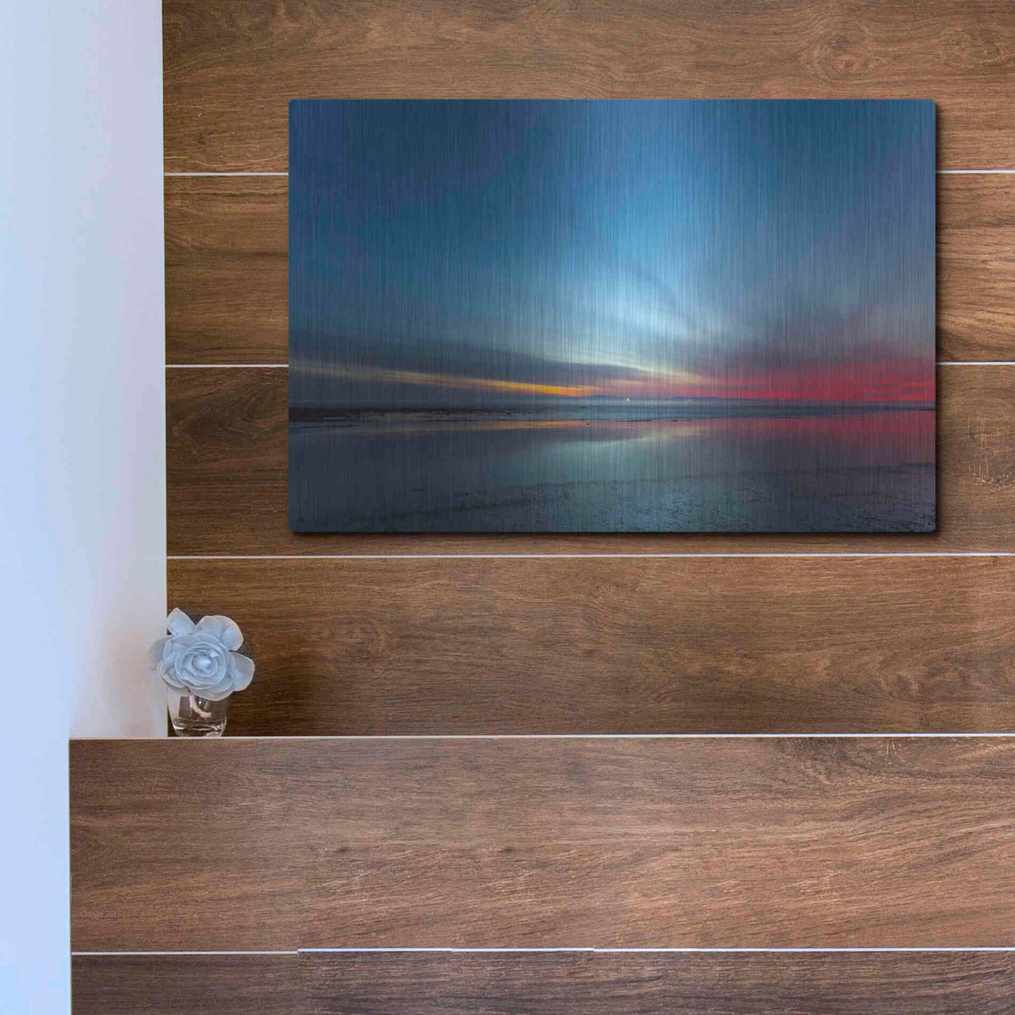 Luxe Metal Art 'Blue Hour' by Chris Moyer, Metal Wall Art,16x12