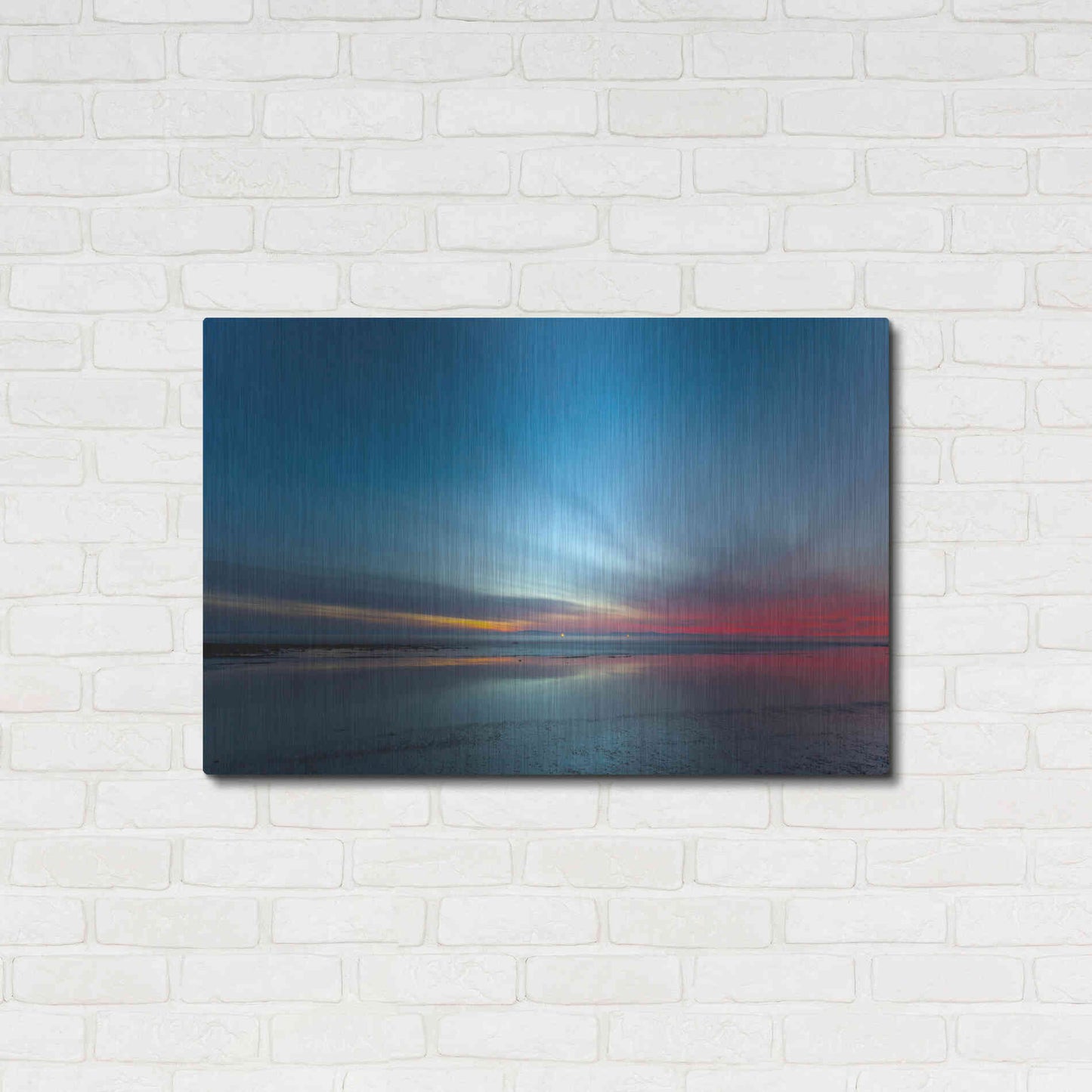 Luxe Metal Art 'Blue Hour' by Chris Moyer, Metal Wall Art,36x24