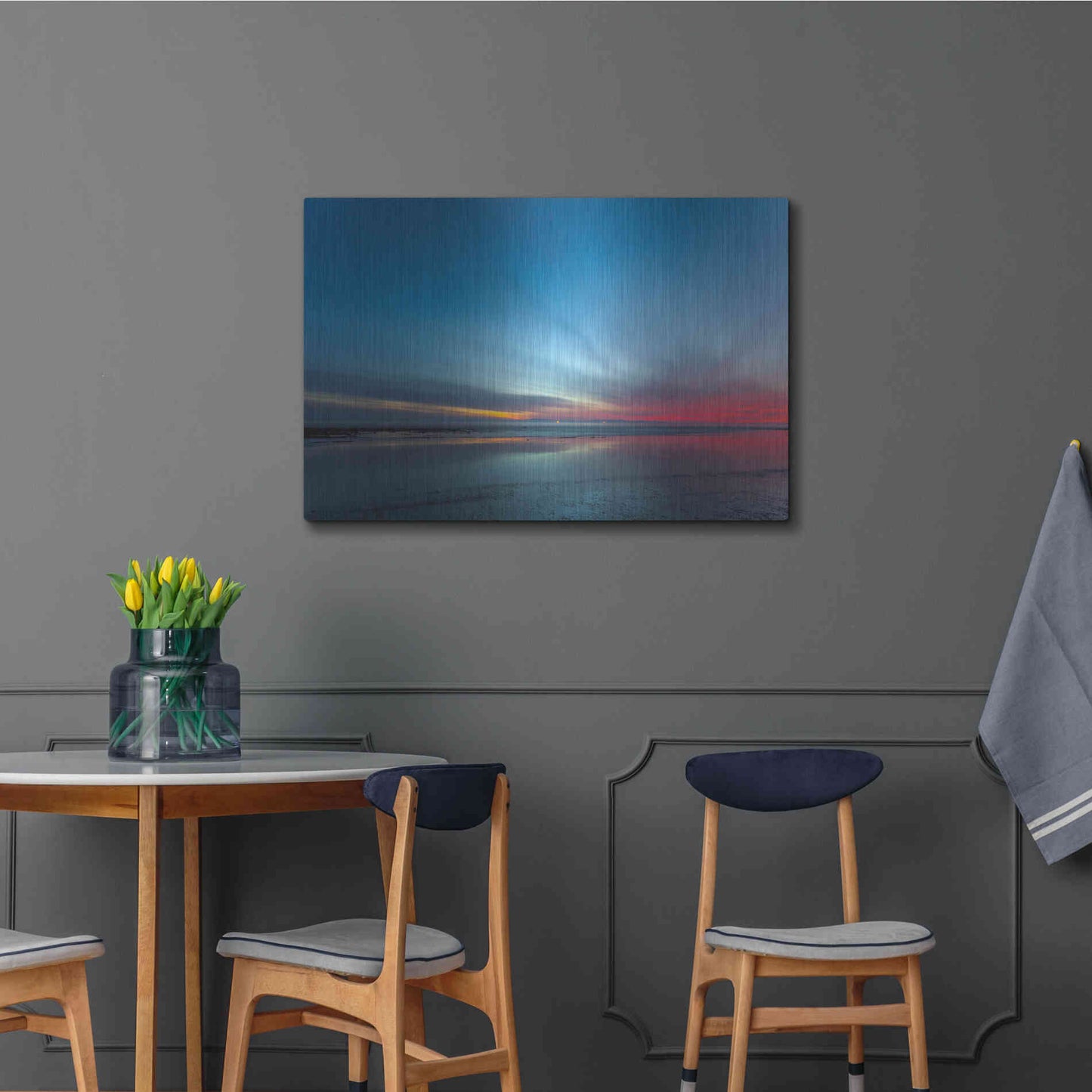 Luxe Metal Art 'Blue Hour' by Chris Moyer, Metal Wall Art,36x24