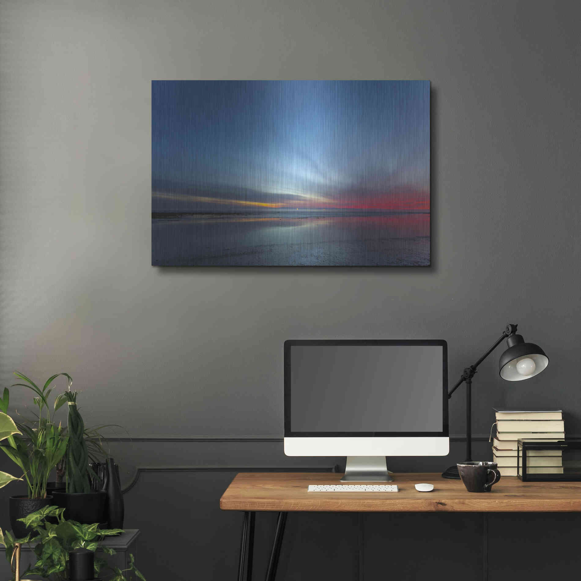 Luxe Metal Art 'Blue Hour' by Chris Moyer, Metal Wall Art,36x24