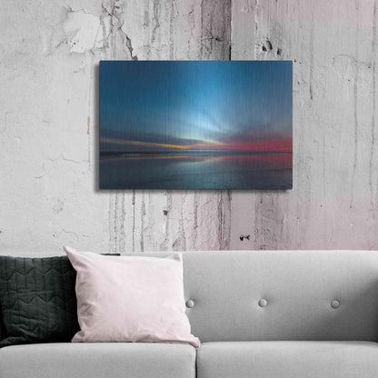 Luxe Metal Art 'Blue Hour' by Chris Moyer, Metal Wall Art,36x24