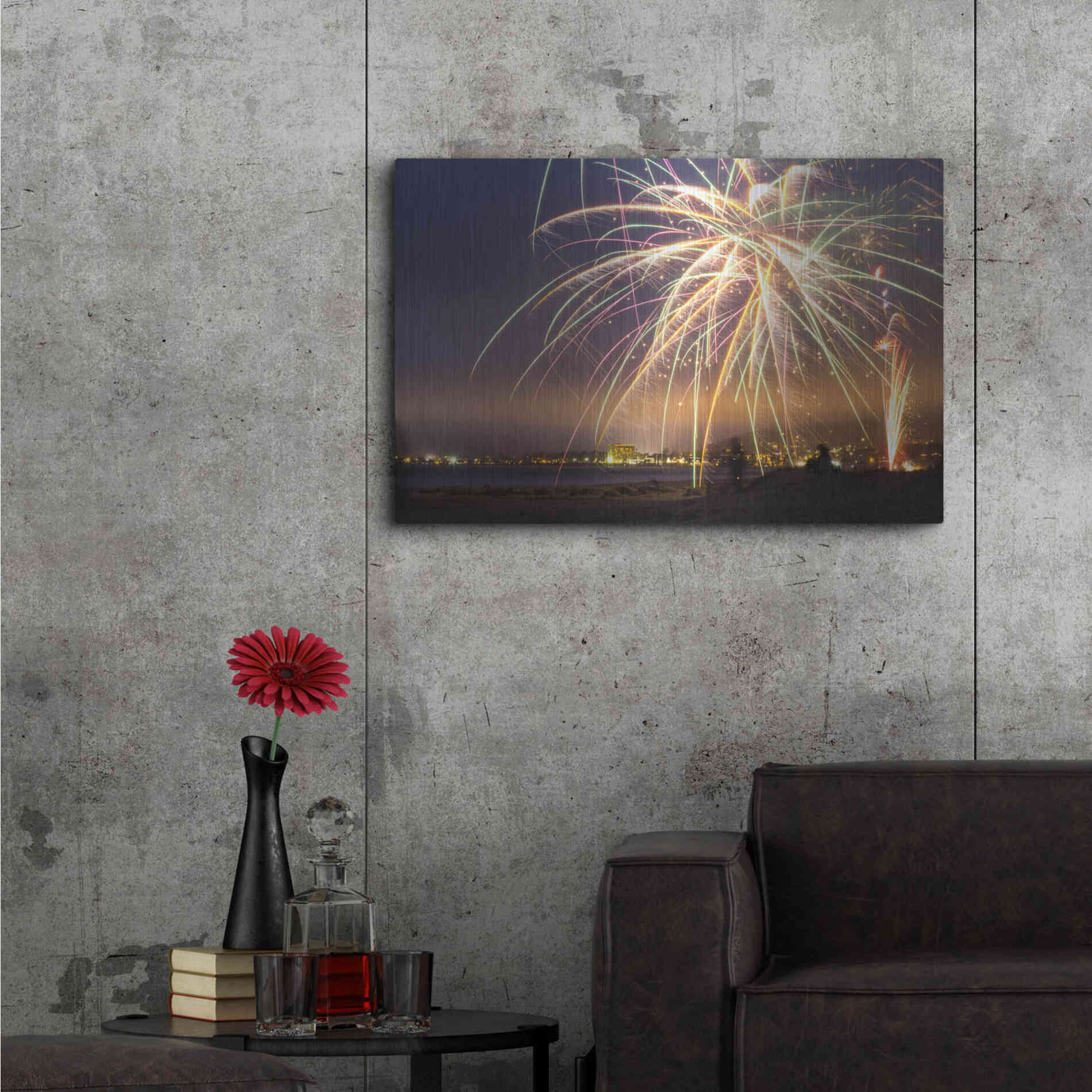 Luxe Metal Art 'Coastal 4th' by Chris Moyer, Metal Wall Art,36x24