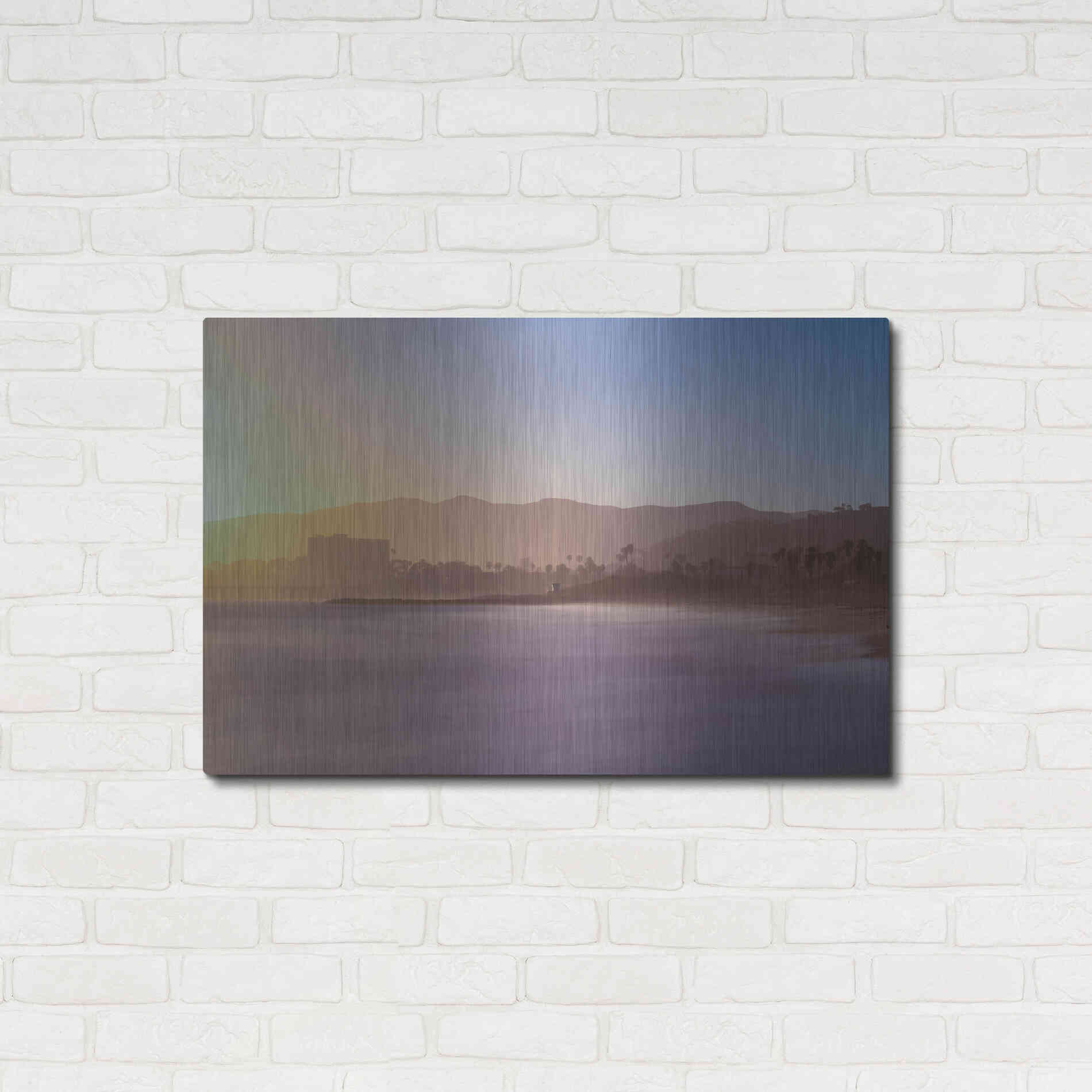 Luxe Metal Art 'Down the Beach' by Chris Moyer, Metal Wall Art,36x24