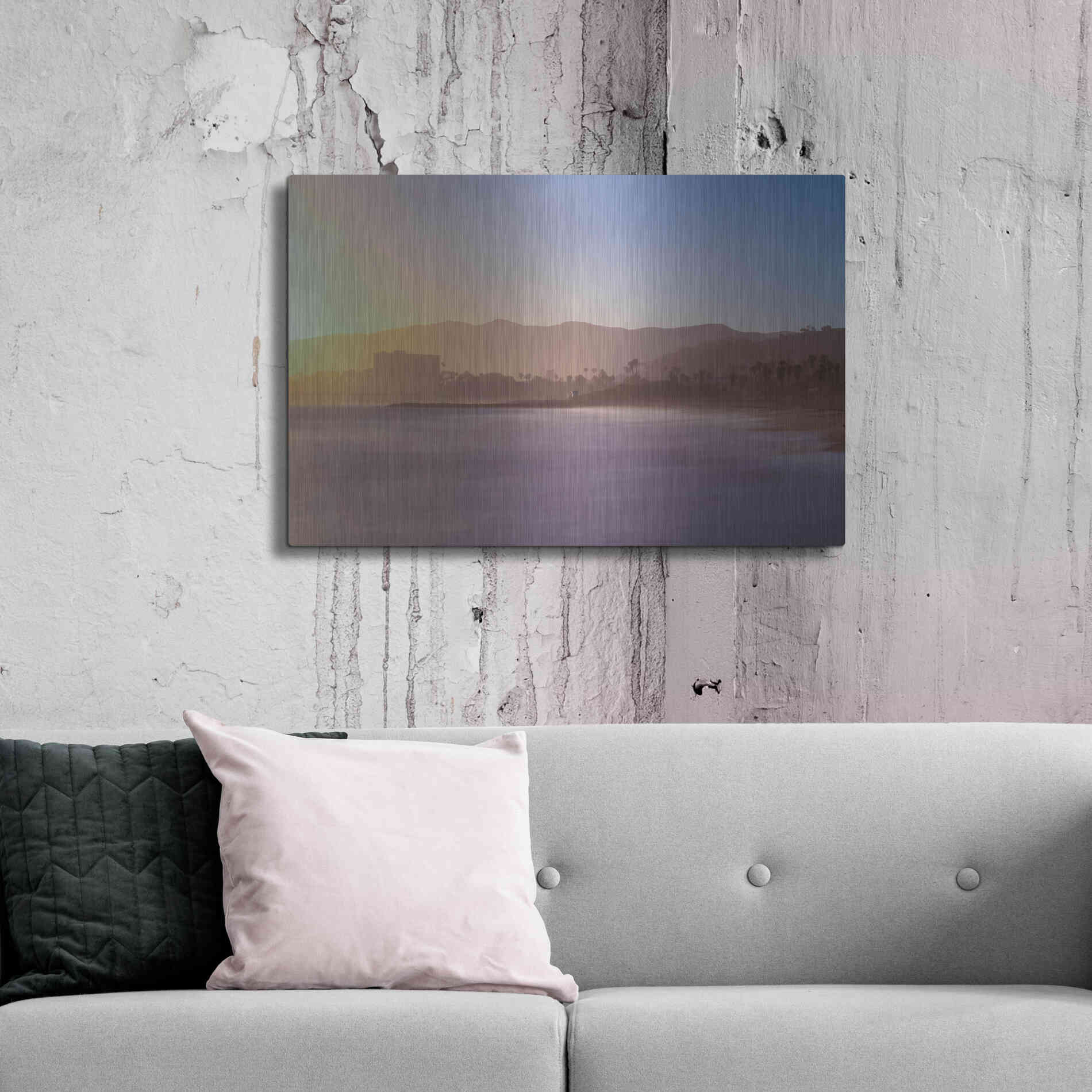 Luxe Metal Art 'Down the Beach' by Chris Moyer, Metal Wall Art,36x24