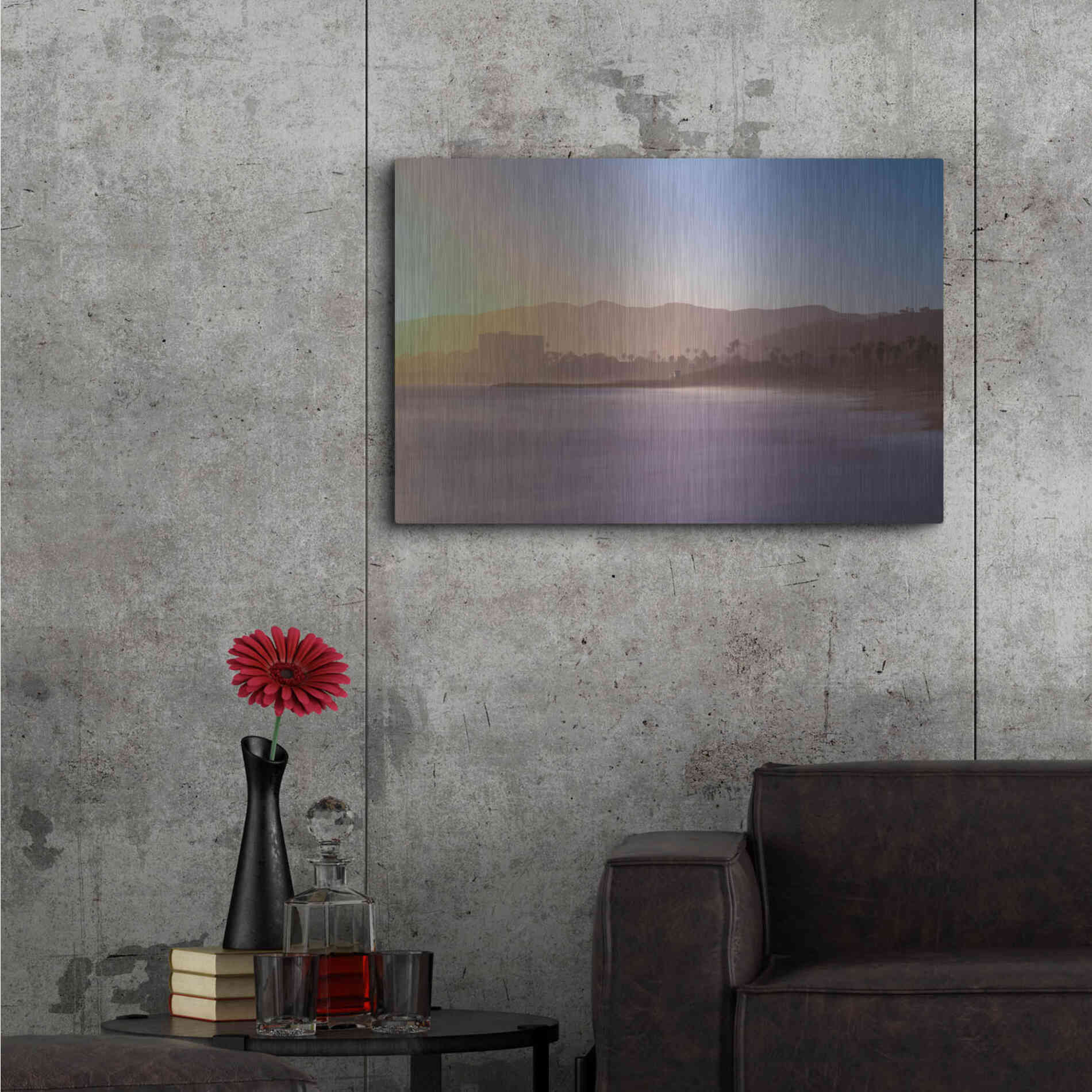 Luxe Metal Art 'Down the Beach' by Chris Moyer, Metal Wall Art,36x24