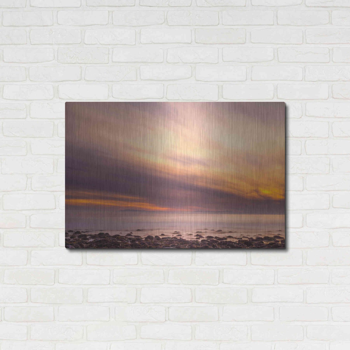 Luxe Metal Art 'Fire in the Sky' by Chris Moyer, Metal Wall Art,36x24