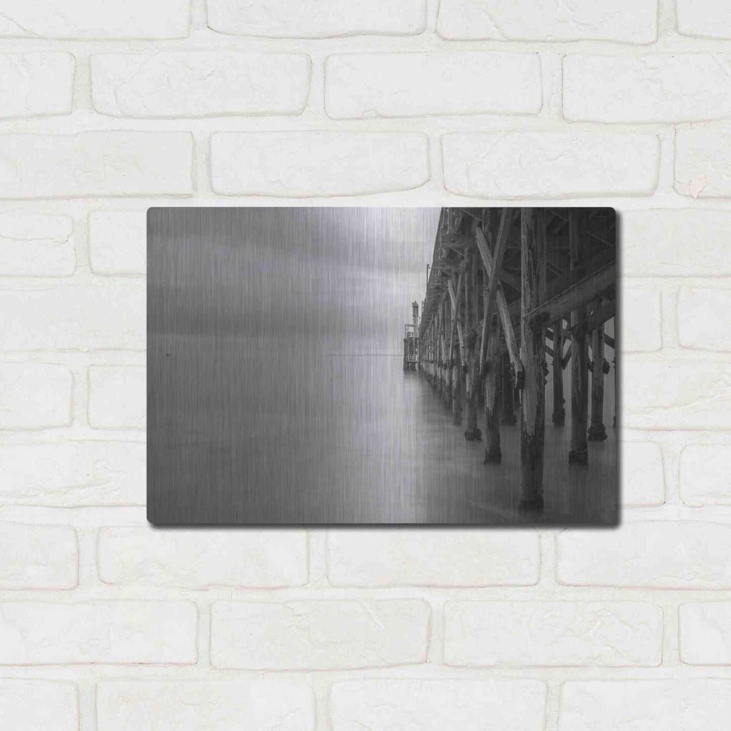 Luxe Metal Art 'Gaviota Pier' by Chris Moyer, Metal Wall Art,16x12