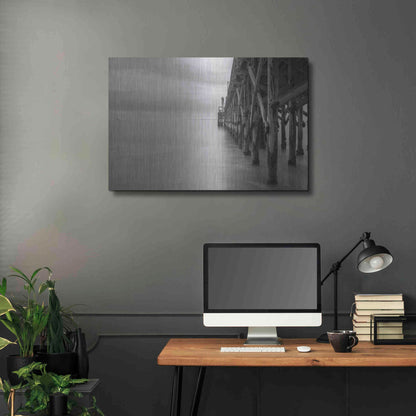 Luxe Metal Art 'Gaviota Pier' by Chris Moyer, Metal Wall Art,36x24