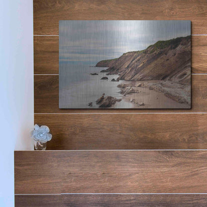 Luxe Metal Art 'Gaviota Shore' by Chris Moyer, Metal Wall Art,16x12