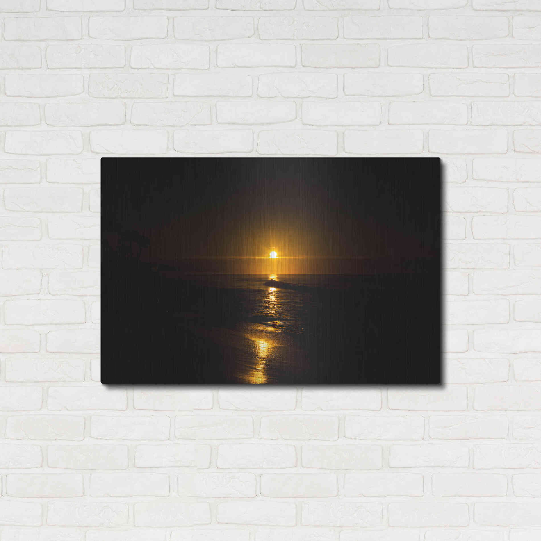 Luxe Metal Art 'Golden Sunrise' by Chris Moyer, Metal Wall Art,36x24