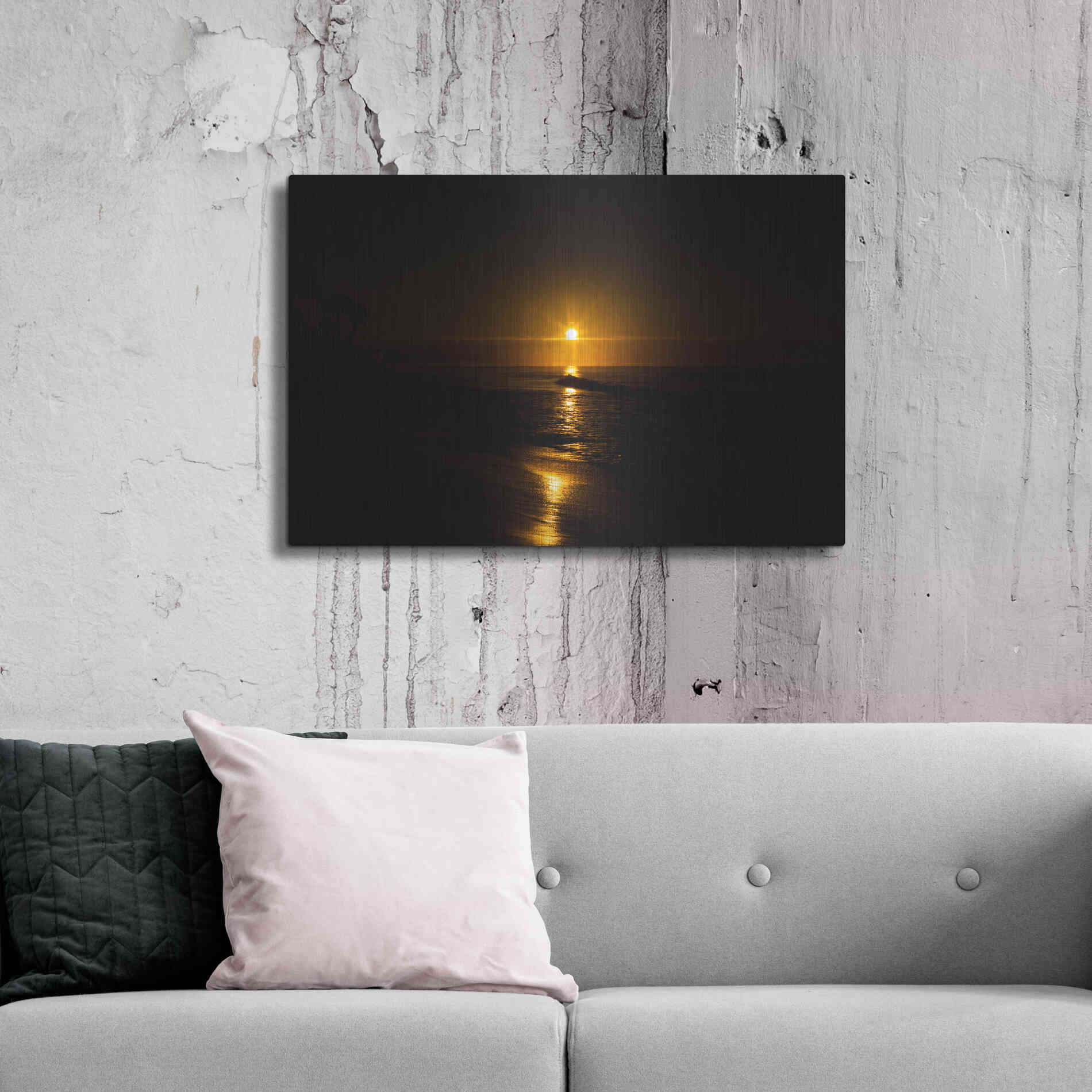 Luxe Metal Art 'Golden Sunrise' by Chris Moyer, Metal Wall Art,36x24