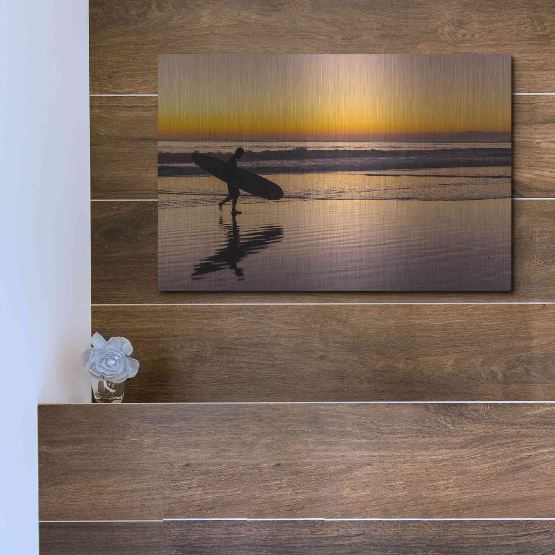 Luxe Metal Art 'Heading Home' by Chris Moyer, Metal Wall Art,16x12