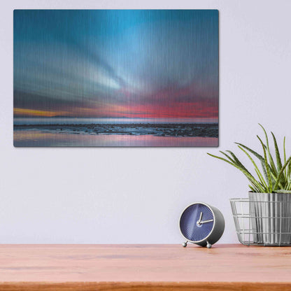 Luxe Metal Art 'Last Light' by Chris Moyer, Metal Wall Art,16x12