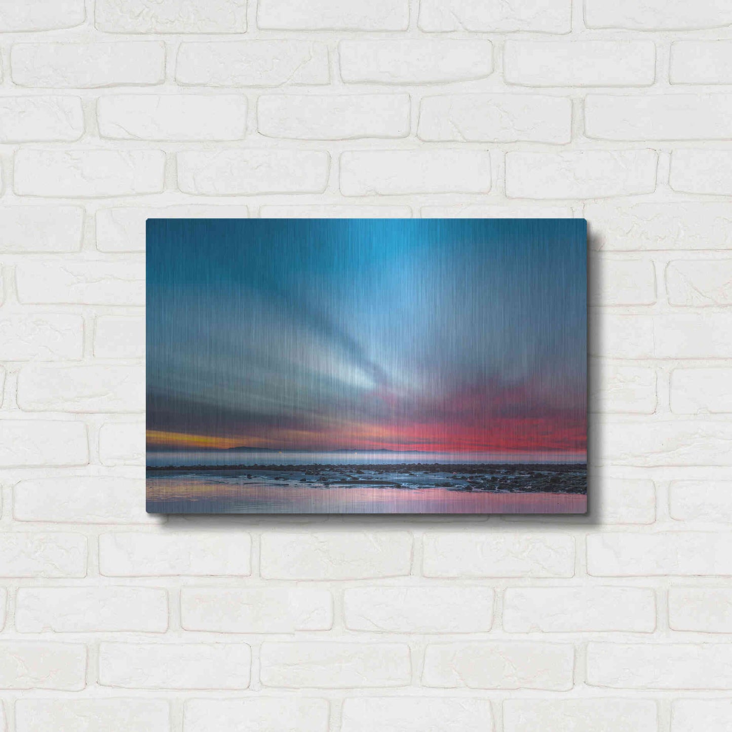 Luxe Metal Art 'Last Light' by Chris Moyer, Metal Wall Art,24x16